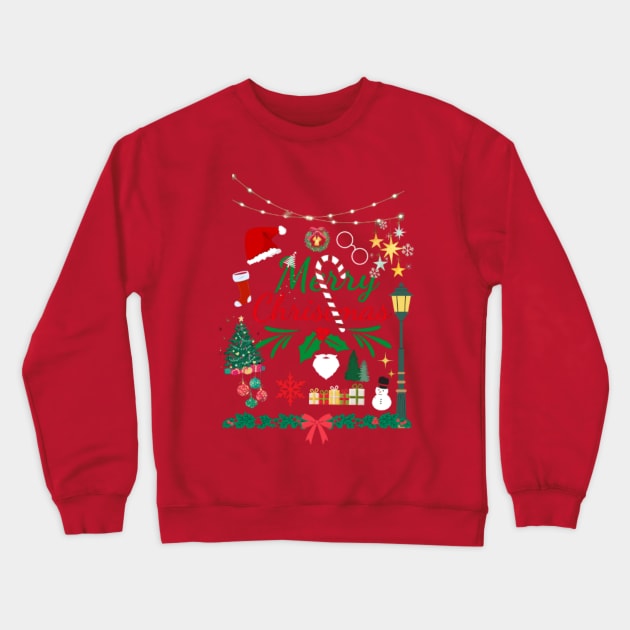 Merry Christmas decorations Crewneck Sweatshirt by Aassu Anil